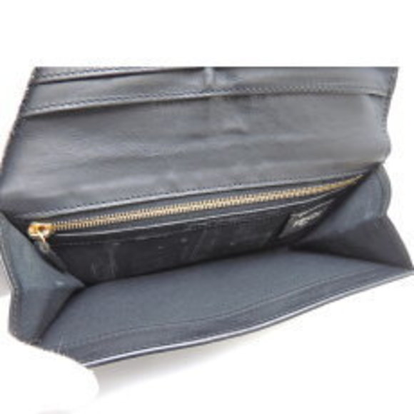 Fendi Black Zipper Long Leather Wallet - Picture 6 of 9